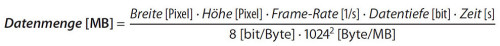 Bildaufloesung Formel Datenmenge