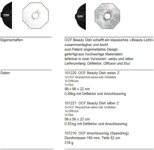 Profoto BeautyDishes Spez 750