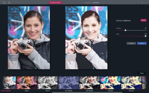 Macphun Filters Compare screen