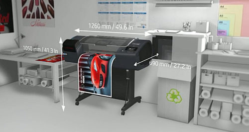 HP Designjet Z2600 Platzbedarf 750