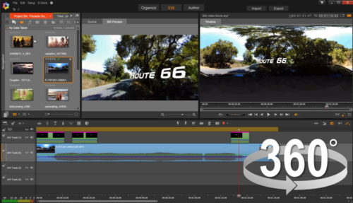 Pinnacle Studio 20 Ultimate Screenshot mit 360-Grad-Video