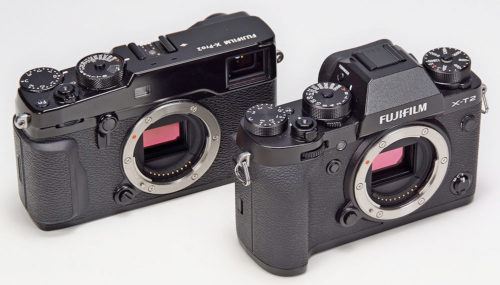 Fujifilm X-Pro2 vs X.-T2 front slant