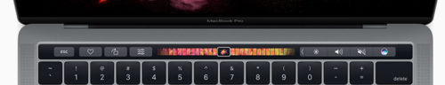 Apple MacbookPro 2016 Touch Bar Aufsicht