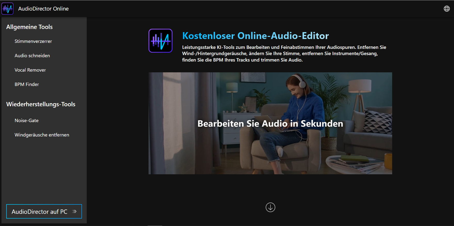 CyberLink AudioDirector Online Ton von Videos kostenlos optimieren