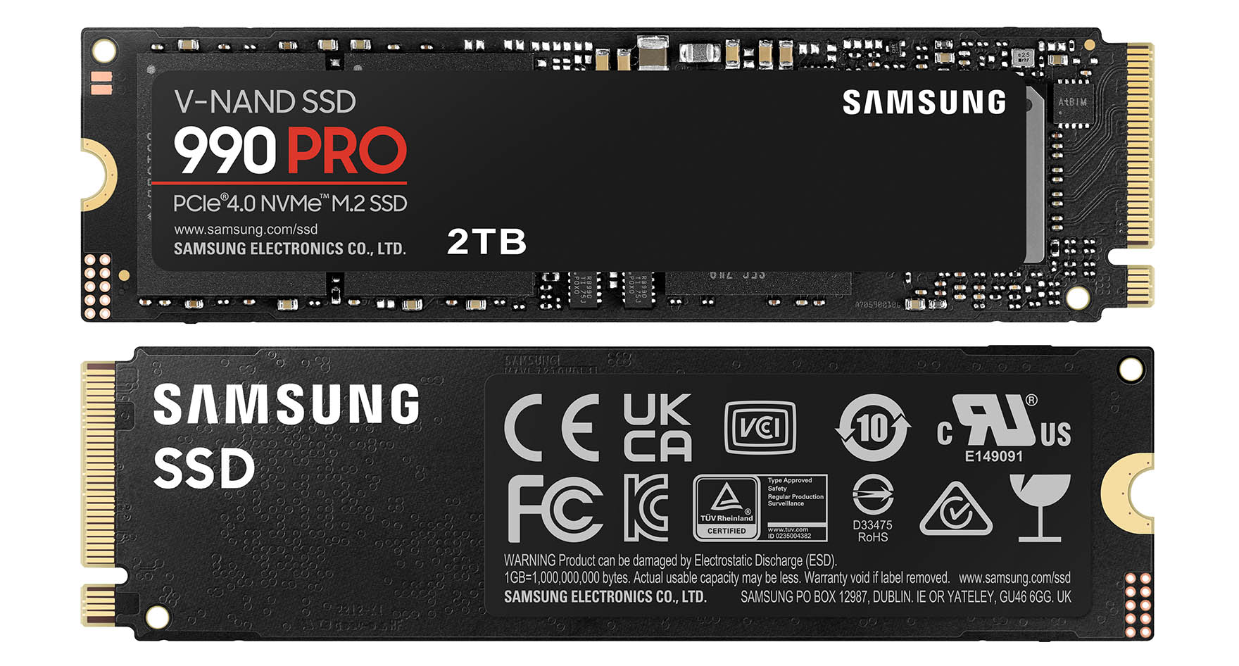 Disque SSD 1 To Gen.4 NVMe Samsung M.2 990 PRO MZ-V9P1T0BW
